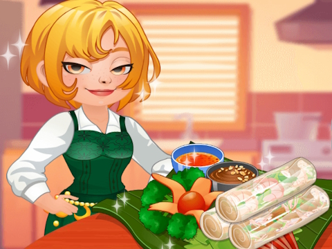Permainan Roxie's Kitchen: Spring Roll talian