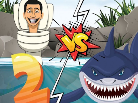 Permainan Shark lapar vs Skibidi 2  talian