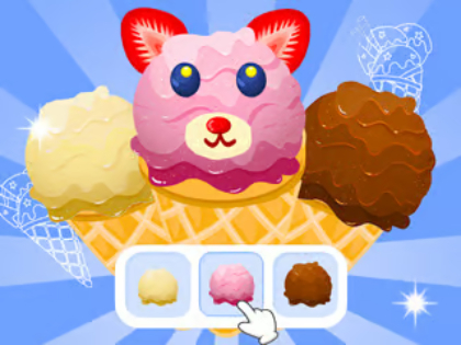 Permainan Buku Pewarna: Ice Cream Cone  talian