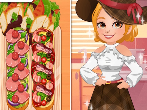 Permainan Pizza Roti Perancis Roxie's Kitchen  talian