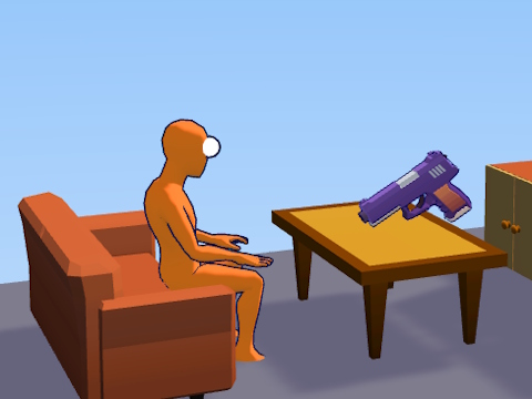 Permainan Ragdoll Gun Shooter: Cannon Spinner Playground  talian