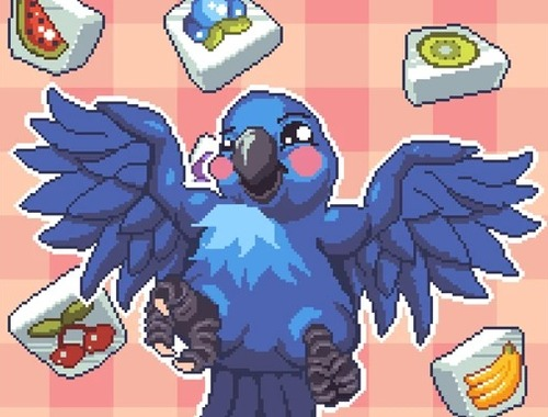 Permainan Makan burung nuri  talian