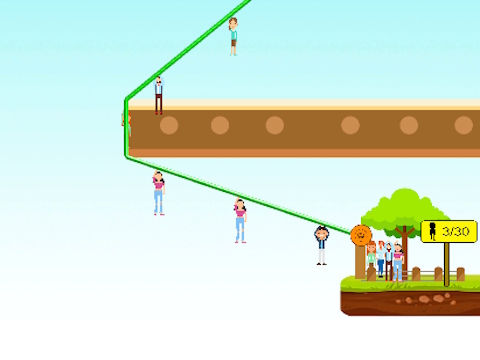 Permainan Orang Zipline menyelamat  talian