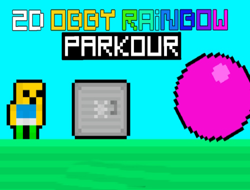 Permainan 2d Obby Rainbow Parkour  talian