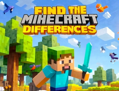 Permainan Cari perbezaan: minecraft  talian
