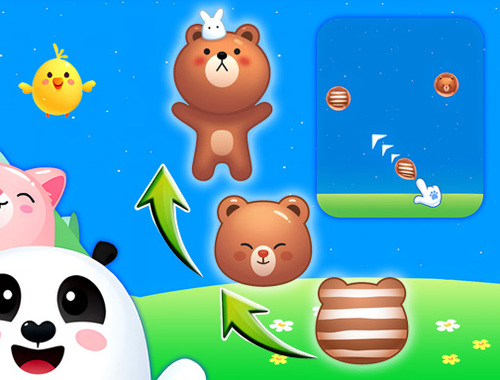 Permainan Gabungan Haiwan: Shooter Bubble  talian