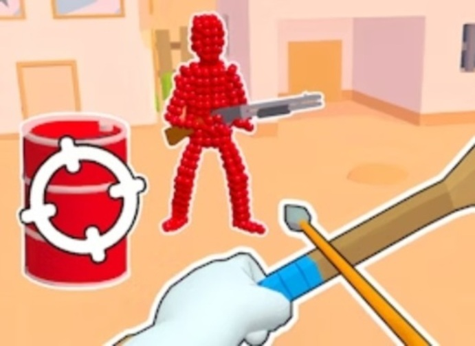 Permainan Stickman Archer Shooting Arrows at Reds  talian