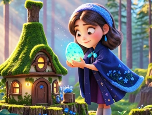 Permainan Cari perbezaan: penyihir kecil  talian