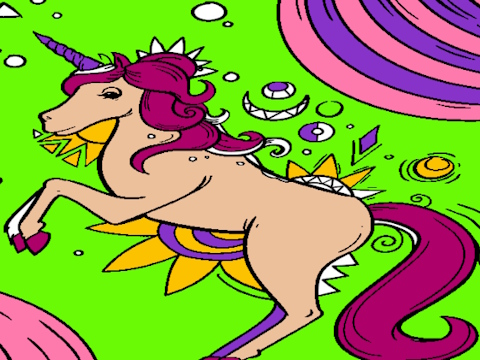 Permainan Halaman pewarna unicorn ajaib  talian