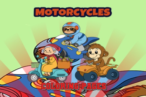Permainan Halaman pewarna motosikal  talian