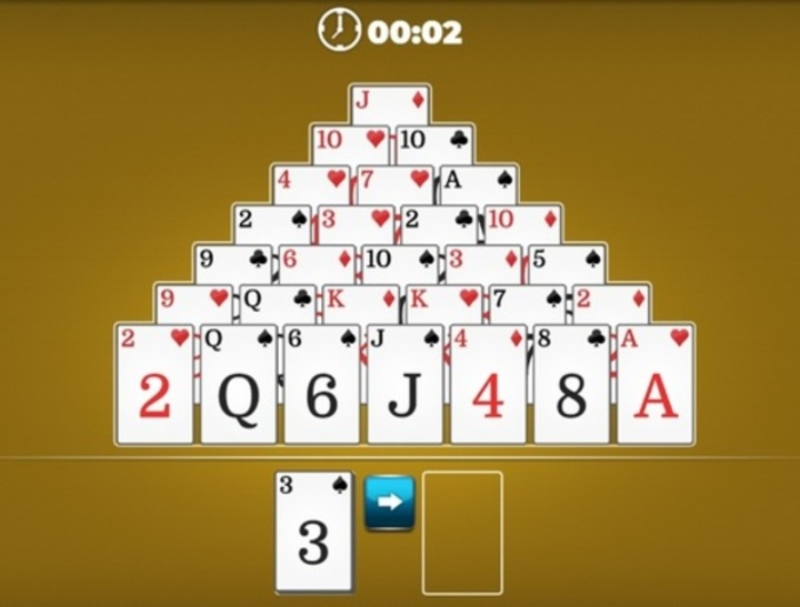 Permainan Pyramid Solitaire  talian