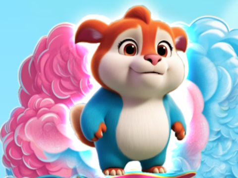 Permainan Sketer Bear melompat  talian