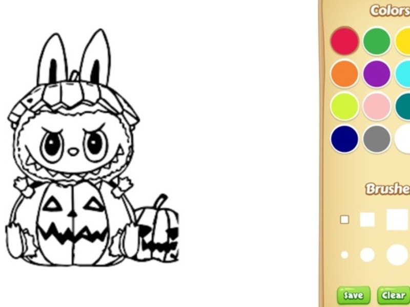 Permainan Halloween Labubu Coloring & Drawing Game talian