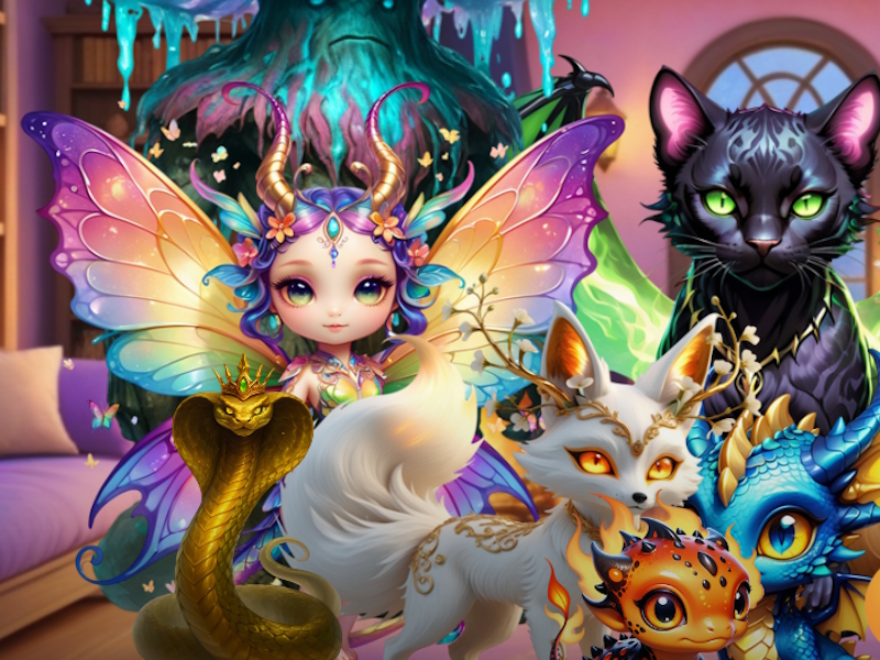 Permainan Famille Misteries Enchanted Bestiary talian
