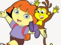 Permainan Dora the Explorer mewarnai menyeronokkan  talian
