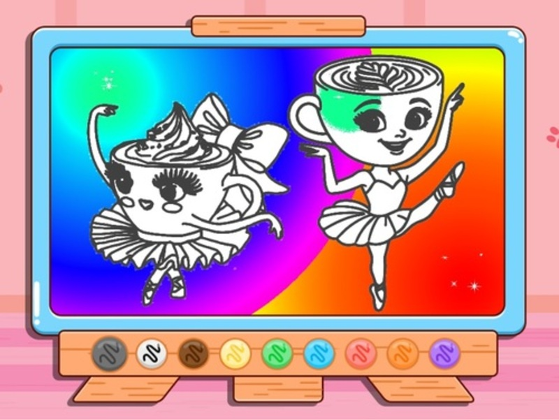 Permainan Buku Pewarna: Ballerina Cappuccin talian