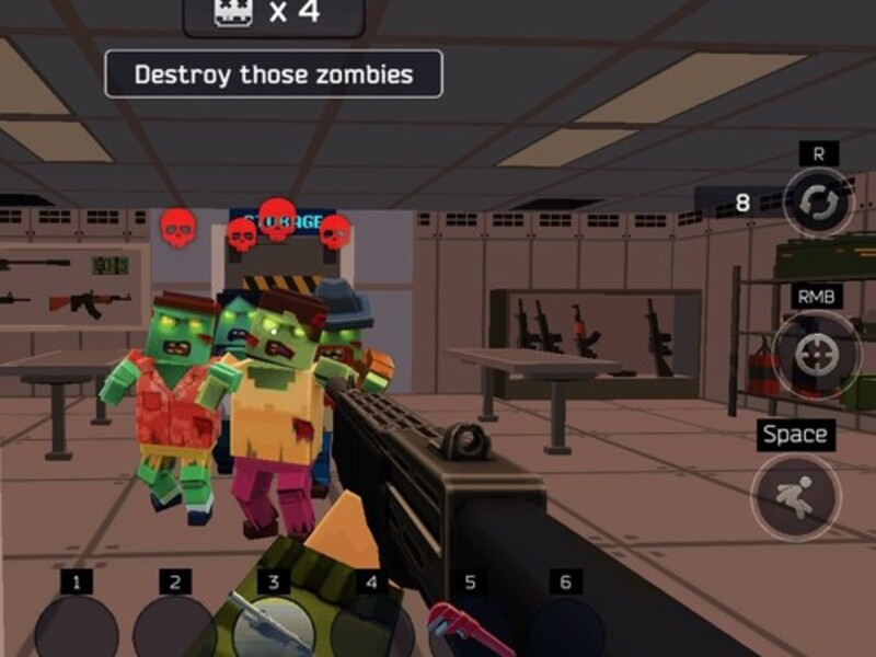 Permainan Pertempuran Pixel: Zombi Strike talian