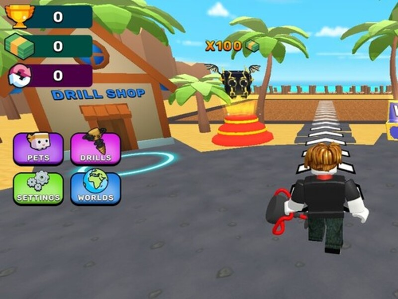 Permainan Obby: Dali ke pusat bumi talian