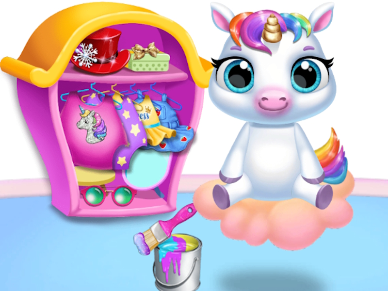 Permainan Bayi saya unicorn - penjagaan kuda 2 talian