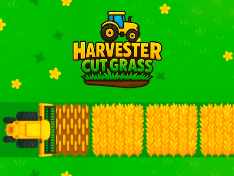 Permainan Harvester memotong rumput talian