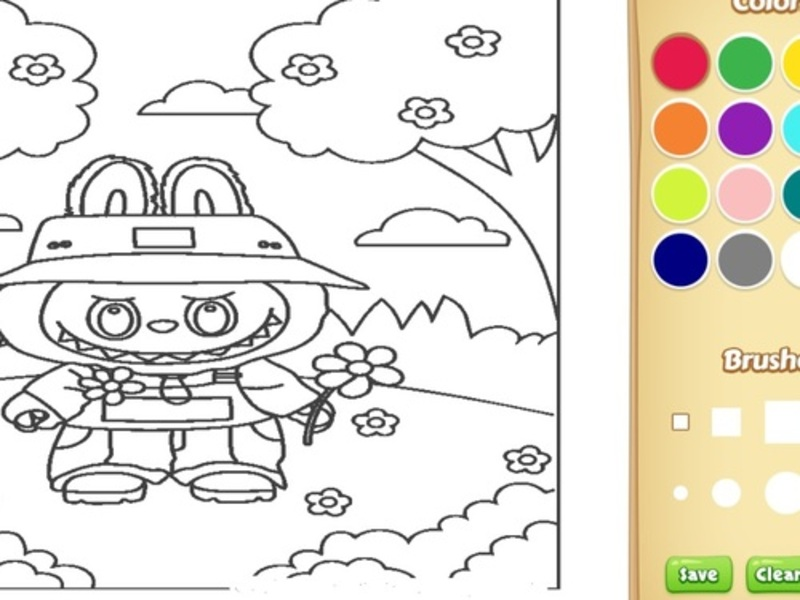 Permainan Buku pewarna labubu comel untuk kanak-kanak talian