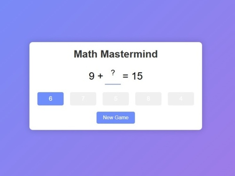 Permainan Mastermind matematik talian