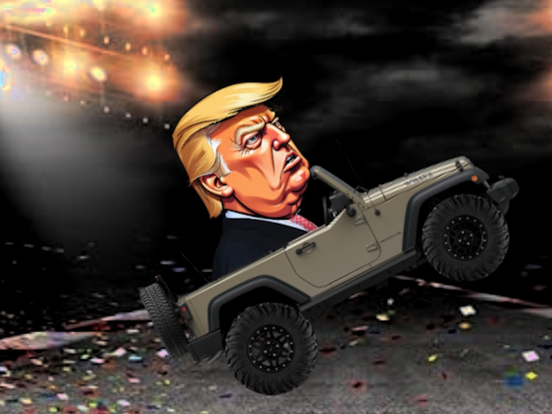 Permainan Trump Wheelie Challenge talian