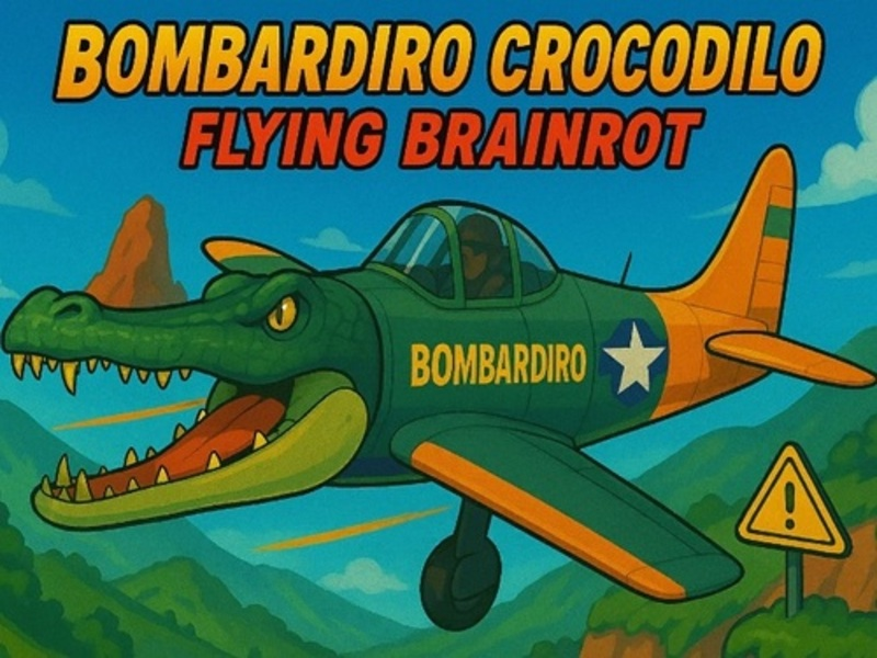 Permainan Bombardiro Crocodilo Flying Brainrot talian